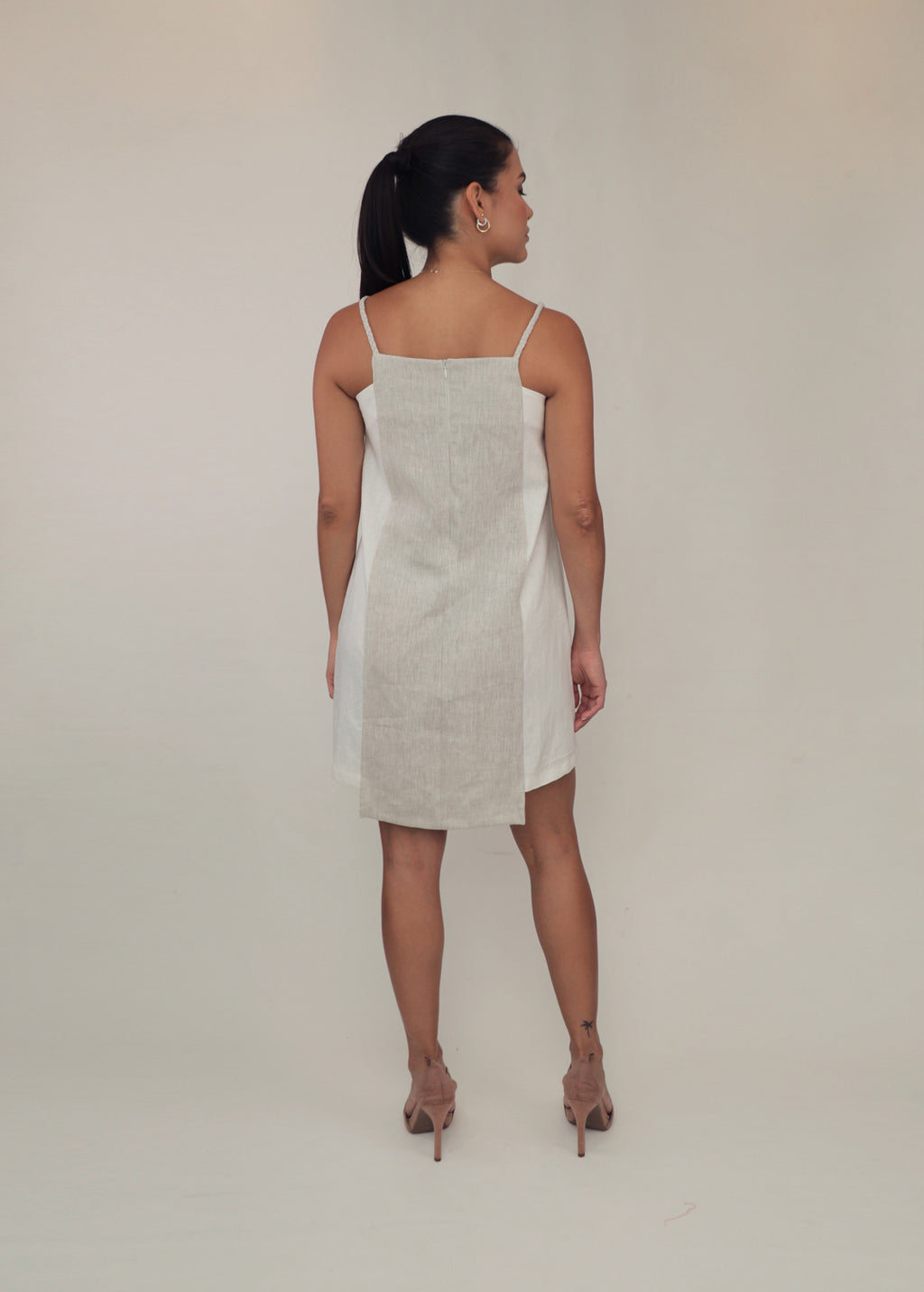 Vestido Lino bicolor